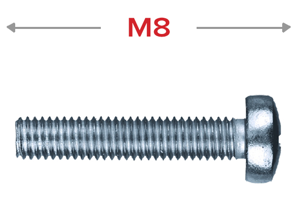 Винт полусфера М8