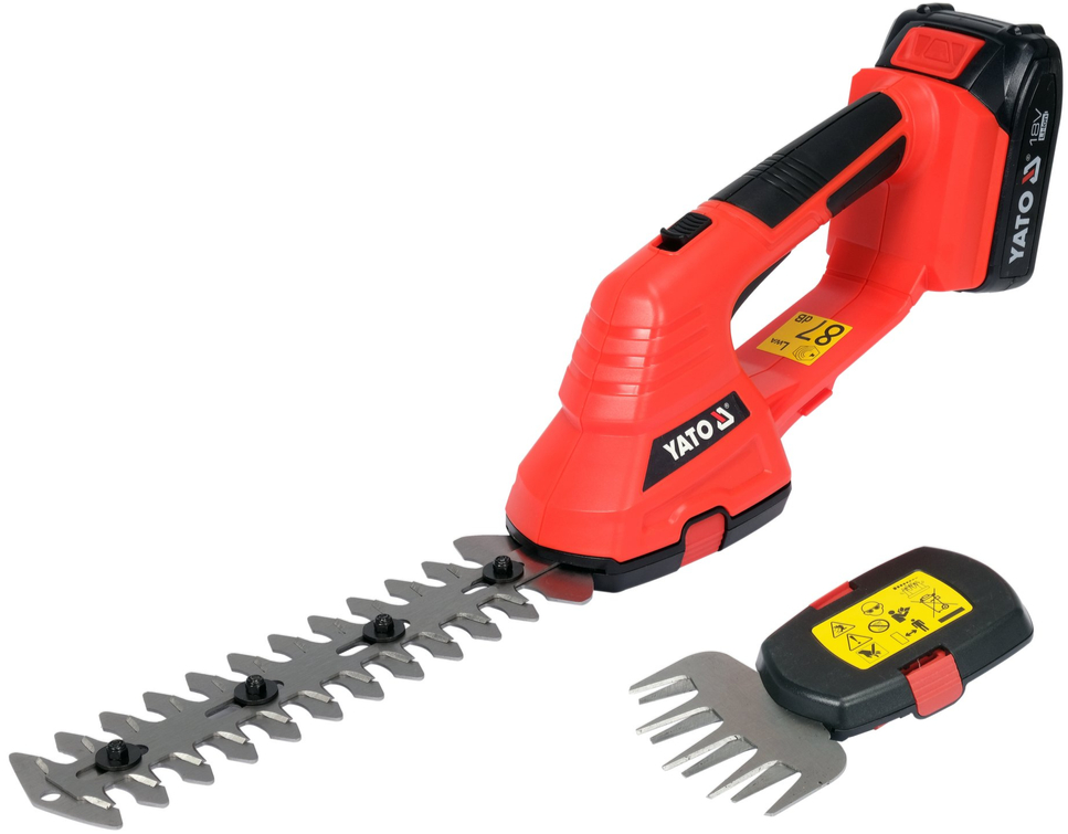 Аккумуляторные садовые ножницы-кусторез 2в1, 18V, 2,0Аh YATO (YT-828355) - купить в каталоге Стант Креп.
