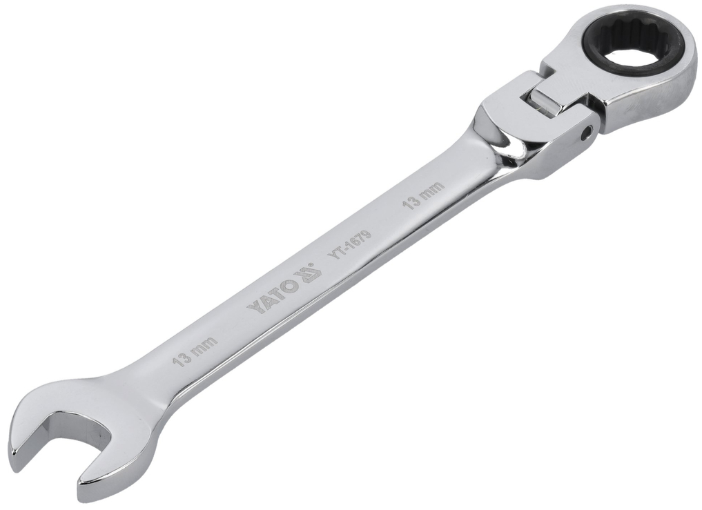 Ключ комбинированный с трещоткой и шарниром YАТО