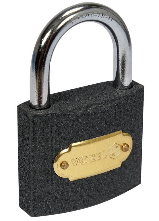 Замок навесной чугунный Серый Vorel (гаражный): цена в Минске - Стант Креп