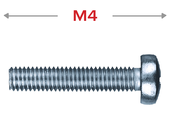 Винт полусфера М4