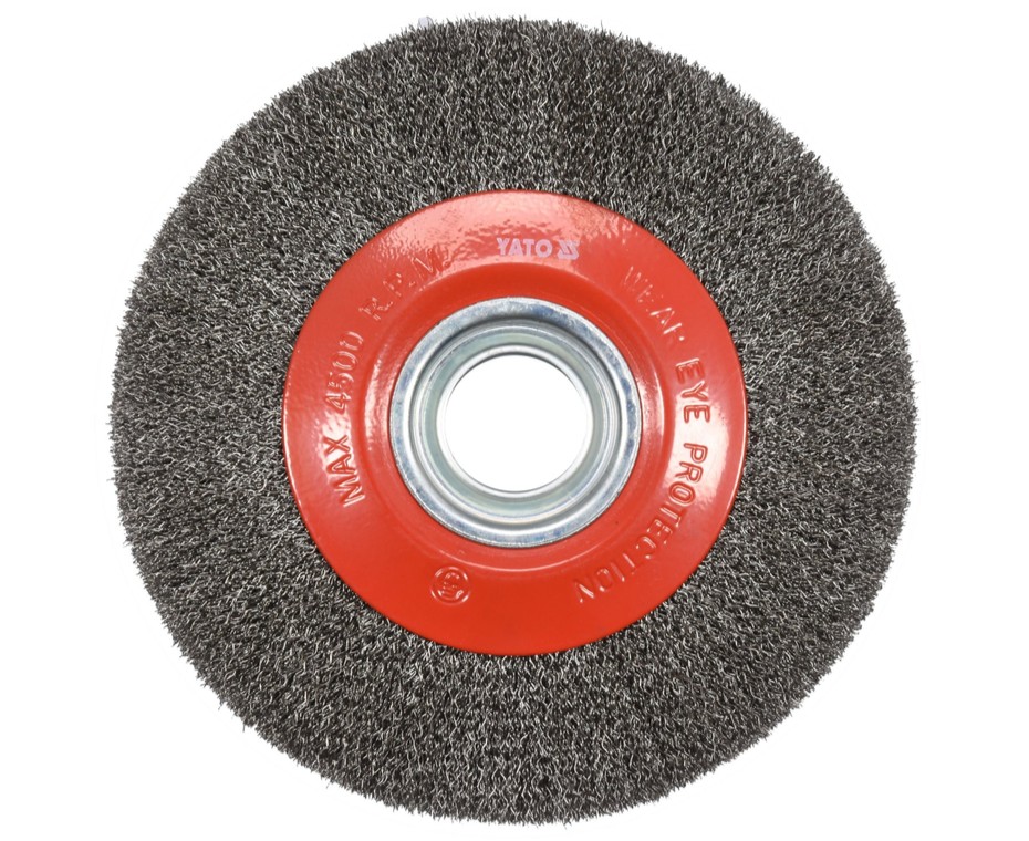 Щетка-крацовка плоск. торц.200/32мм, INOX YАТО (YT-47555)