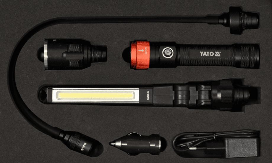 Светодиодный фонарь LED 3в1, 3.7V, 380 Lm, 2.2Ah, YАТО (YT-08521) - купить в каталоге Стант Креп.