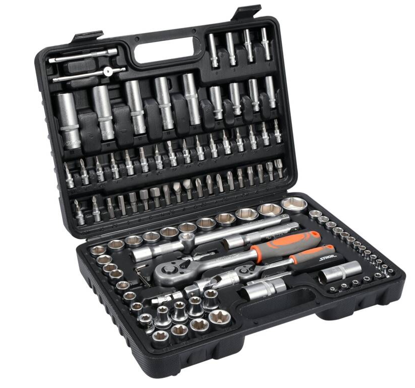 Набор инструмента 1/2", 1/4" 108пр.L Sthor (58685)