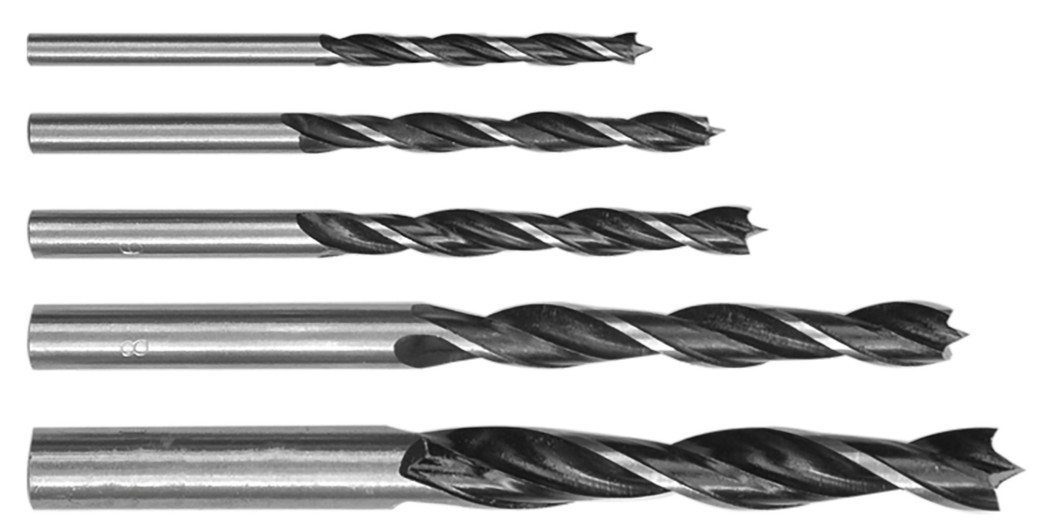 Набор сверл по дереву ф4-10мм с М-образным острием ТОYA (22350)