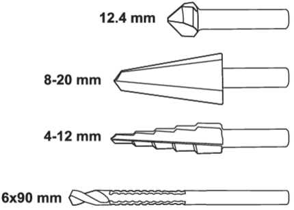 Набор сверл по металлу MULTI FUNCTION/TITAN/HSS/4 пр Sthor (22640): цена в Минске
