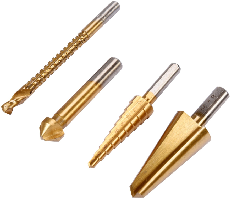 Набор сверл по металлу MULTI FUNCTION/TITAN/HSS/4 пр Sthor (22640)