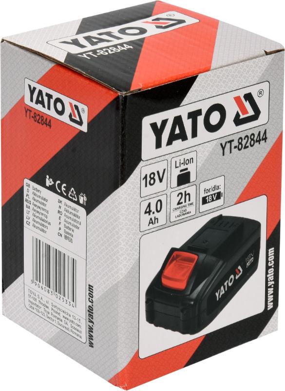 Аккумулятор  Li-lon 18В 4Ah YATO (арт.YT-82844) - купить в каталоге Стант Креп.