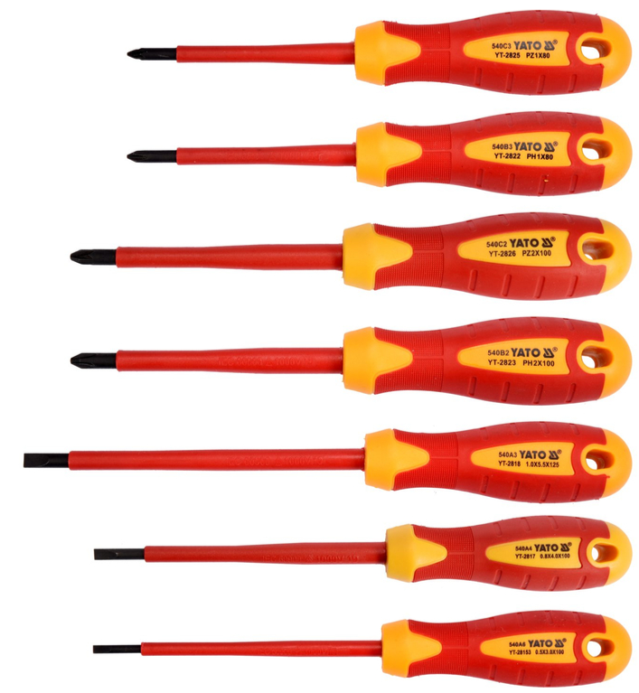 Набор диэлектрических отверток 1000V YАТО