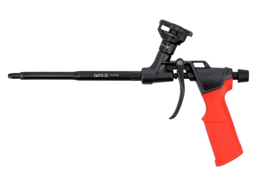 Пистолет для монтажной пены с доп. клапаном Al/PTFE YATO (YT-67434): цена в Минске - Стант Креп.