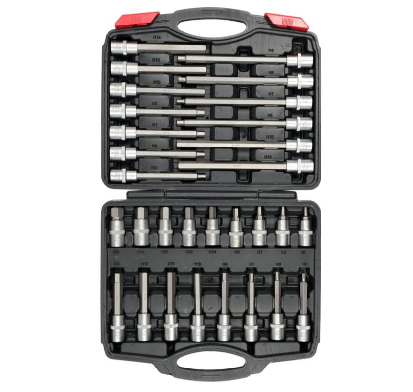 Набор головок HEX 1/2" 5-19/30шт YATO (YT-77540): цена в Минске - Стант Креп