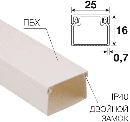 Кабель-канал 25х16мм