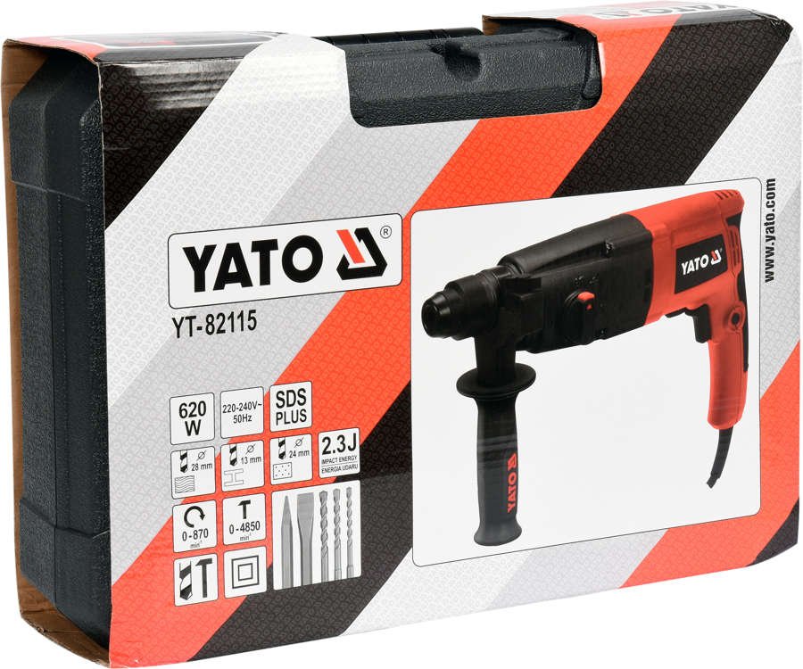 Дрель-перфоратор 620Вт. YATO, SDS Plus, (арт. YT-82115) (YT-82115) - купить в каталоге Стант Креп.