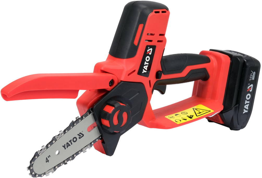 Аккумуляторная садовая цепная пила 18V, 4'', 2Ah YATO (YT-828135) - купить в каталоге Стант Креп.