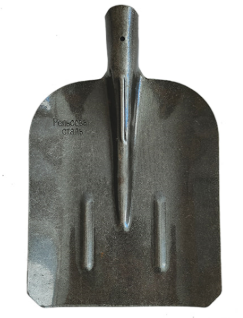 Лопата совковая с ребрами жесткости, рельсовая сталь