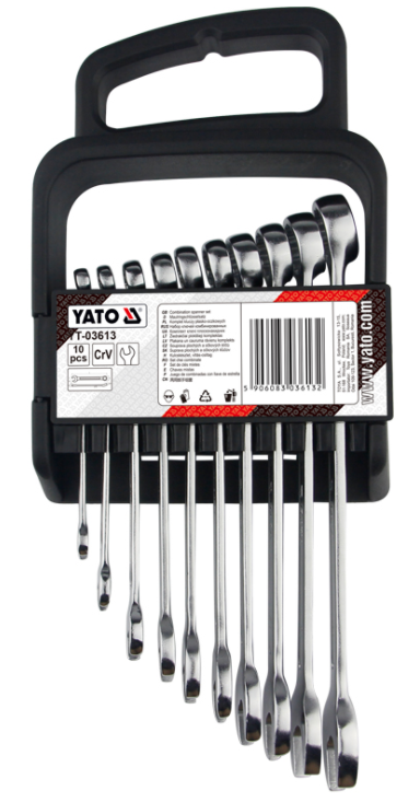 Набор комбинированных ключей 6-17мм, 10 пр, YAТО (YT-03613)
