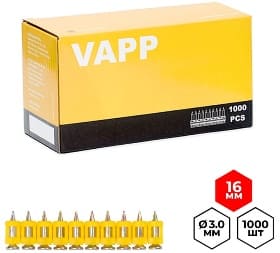 Гвозди усиленные VAPP 3.0x16 мм для монтажного пистолета - купить в каталоге Стант Креп.