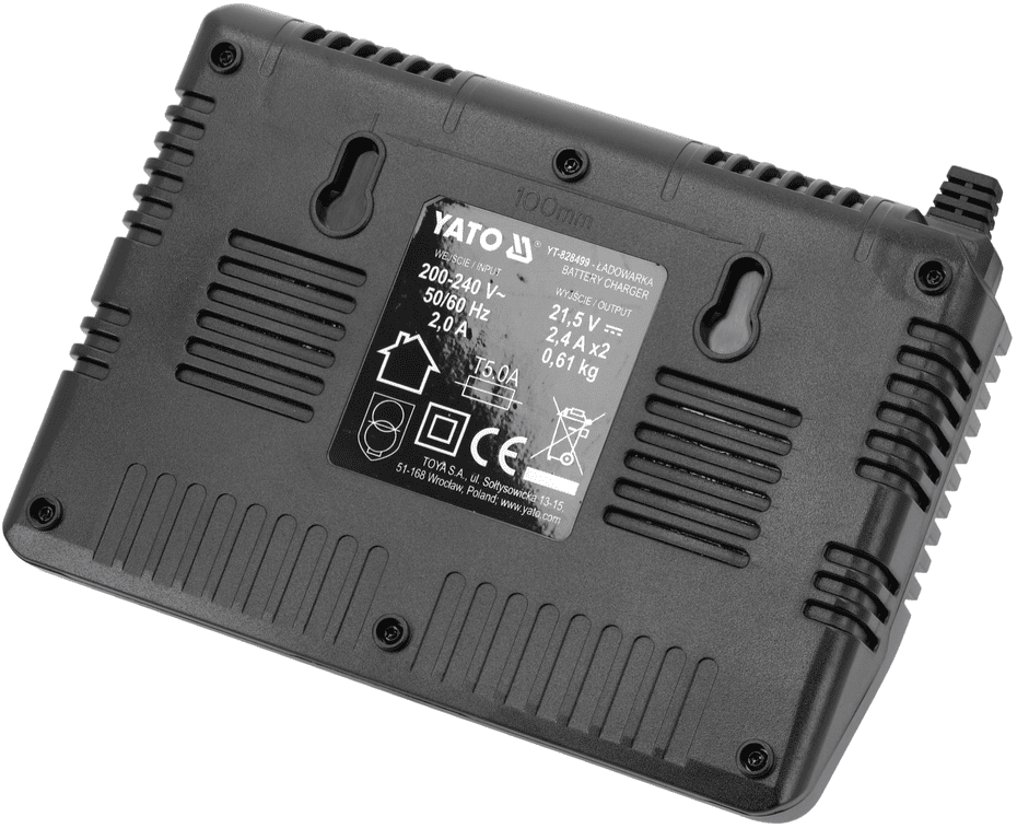 Двойное зарядное устройство 18V, 2.4 A, YATO (YT-828499) - купить в каталоге Стант Креп.