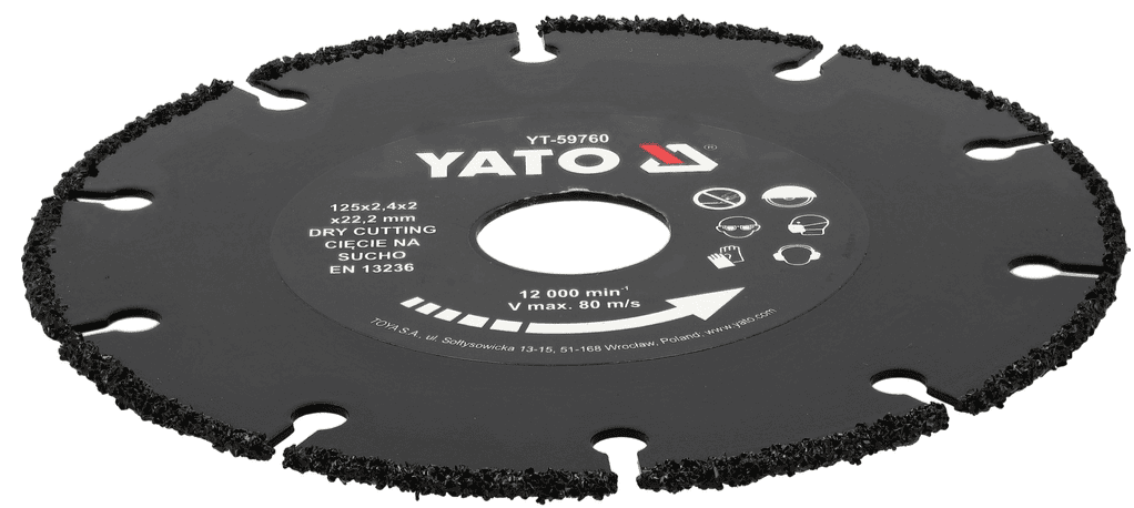 Диск твердосплавный по дереву 125мм YATO (YT-59760): цена в Минске