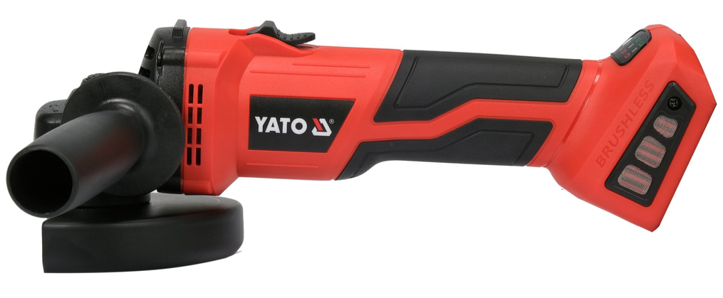 Бесщеточная аккумуляторная углошлифовальная машина18В, 125мм, 6 скоростей, без АКБ.YATO (YT-828293) - купить в каталоге Стант Креп.