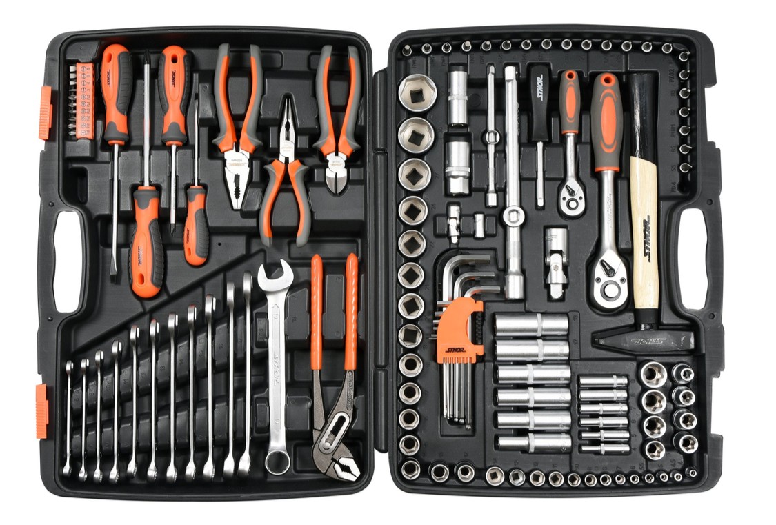 Набор инструмента 1/2" 122пр.ХХL Sthor (58690): цена в Минске - Стант Креп