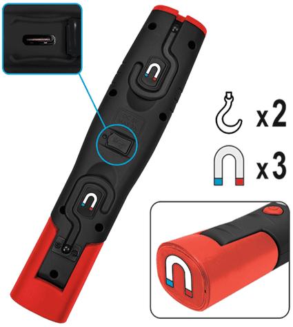 Светодиодный магнитный фонарь LED, 3.7V, 2Ah, 140 Lm, USB, YАТО (YT-08507) - купить в каталоге Стант Креп.