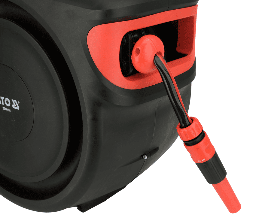 Шланг поливочный с автоматической намоткой 1/2", 25м, YАТО (YT-90101): цена в Минске - Стант Креп