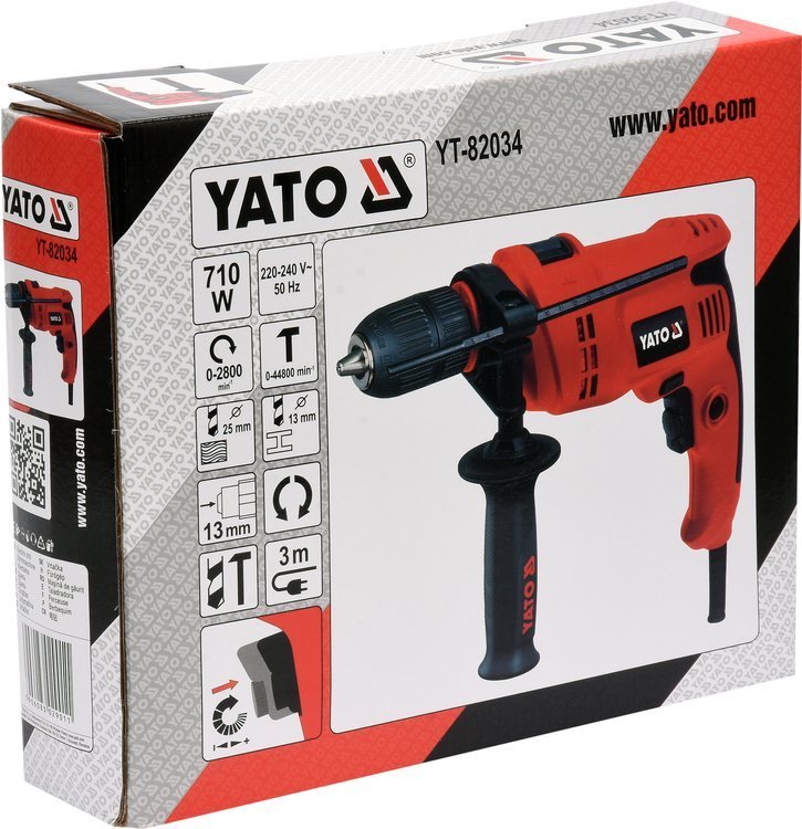 Дрель ударная 710Вт YATO (YT-82034) - купить в каталоге Стант Креп.