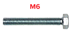 Болт шестигранный  М6, нерж. А2, DIN933