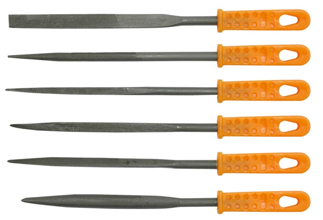 Набор надфилей по металлу с ручкой TOYA (25360)