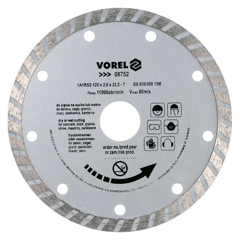 Алмазный отрезной диск Vorel,TURBO: цена в Минске