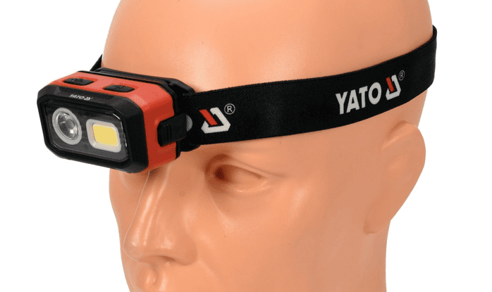 Налобный LED фонарь 2в1 с датчиком движения, 3.7V, 1,0Ah, 500 Lm, YАТО (YT-08593) - купить в каталоге Стант Креп.