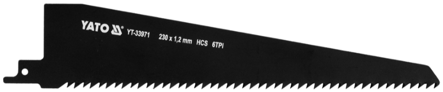 Полотно для сабельной пилы HCS/дерево 230мм 6TPI YATO (YT-33971): цена в Минске - Стант Креп