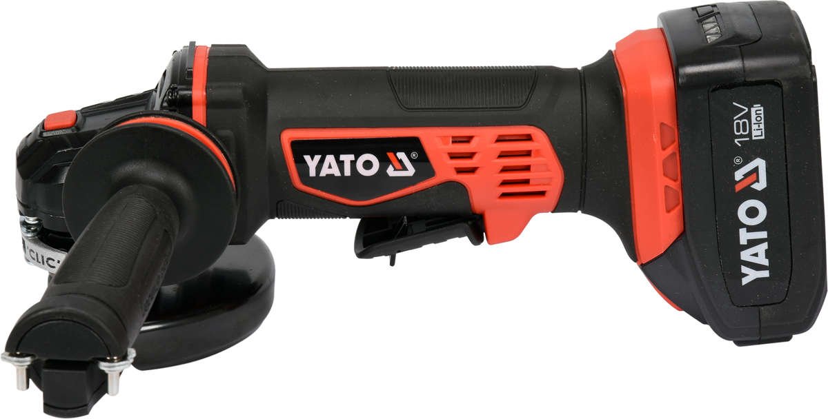 Аккумуляторная углошлифовальная машинка 125мм 18В с 2-мя аккум. YATO (арт. YT-82828) (YT-82828) - купить в каталоге Стант Креп.