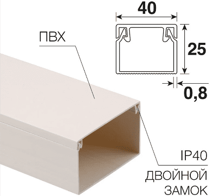 Кабель-канал 40х25мм