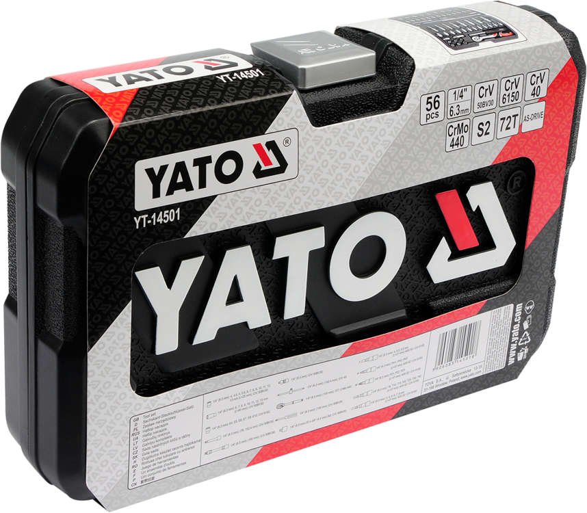 Набор инструмента 1/4" 56пр. YATO, арт. 14501: цена в Минске - Стант Креп