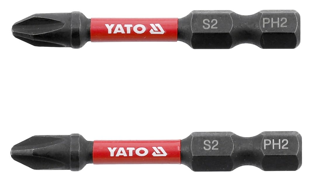 Биты ударные PZ/PH 1/4"x50мм S2 YATO/2шт для шуруповерта - купить в каталоге Стант Креп.
