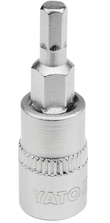 Головка торцевая с вставкой HEX 1/4", YАТО, L37мм