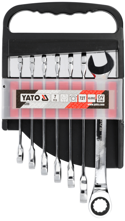 Набор ключей комбинированных с трещоткой 7пр YATO (YT-0208)