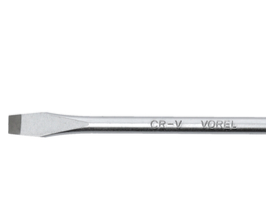 Отвертка прямой шлиц, CrV Vorel (плоская): цена в Минске