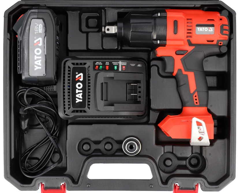 Аккумуляторный бесщеточный ударный гайковерт 18V, 1/2'', 700Nm, 3,0Аh, YATO (YT-82806) - купить в каталоге Стант Креп.