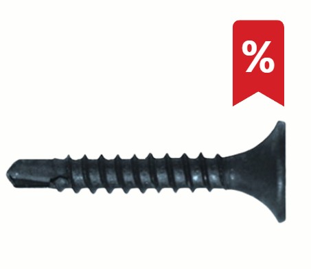 Саморез по гипсокартону 3,5х25, мелкий шаг со сверлом