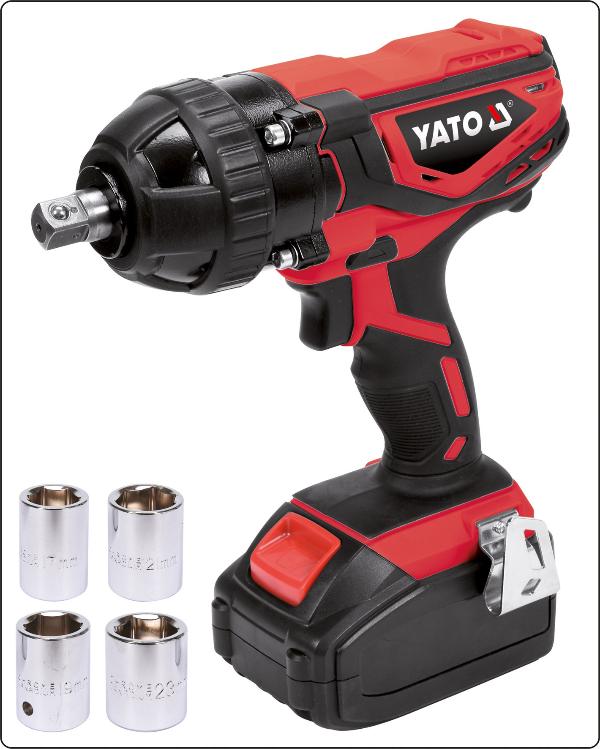 Аккумуляторный ударный гайковерт 18В 300Нм 1/2" YATO (арт.YT-82804)  - купить в каталоге Стант Креп.