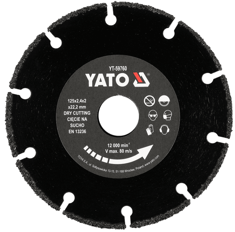 Диск твердосплавный по дереву 125мм YATO (YT-59760)