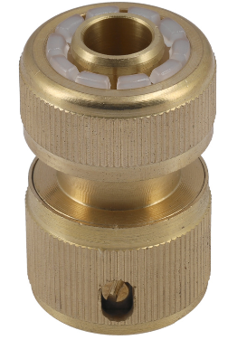 Соединитель шланг-насадка латунная с автостопом 1/2" (арт.89101) FLO: цена в Минске - Стант Креп