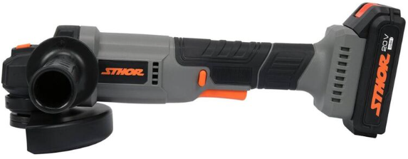 Аккумуляторная углошлифовальная машина 125мм, 20V, 2Ah, Sthor (арт.78091) - купить в каталоге Стант Креп.