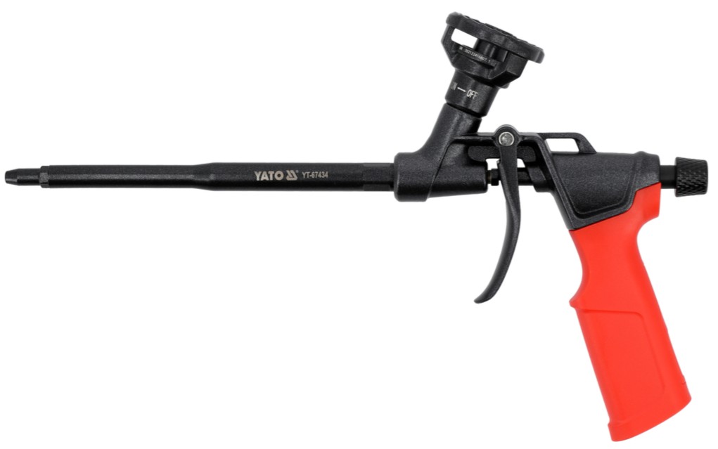 Пистолет для монтажной пены с доп. клапаном Al/PTFE YATO (YT-67434)