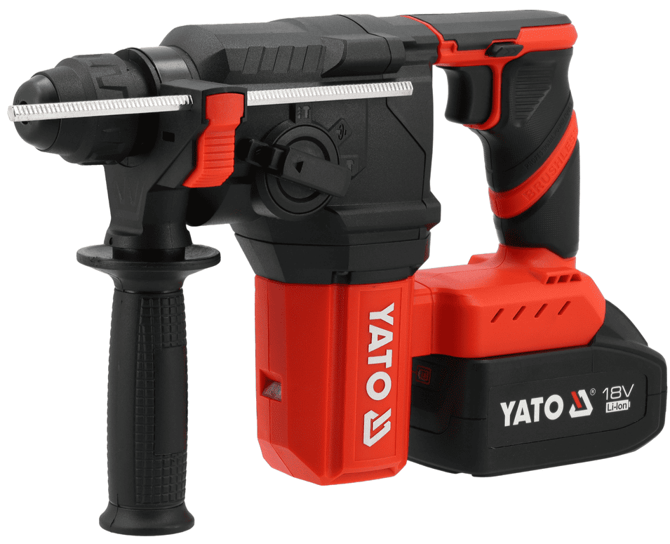 Аккумуляторный перфоратор SDS Plus, 18V, 2,5J, 4.0Ah, BL, YATO (YT-827721)