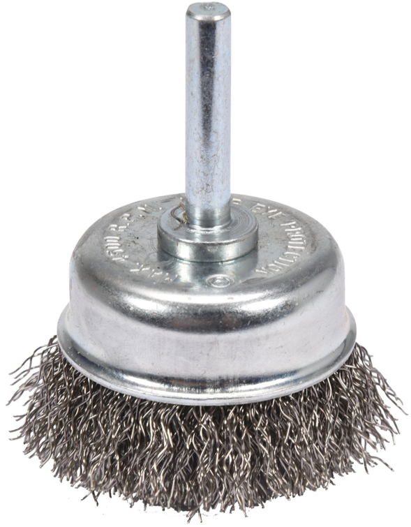 Щетка-крацовка "Чашка" 50мм, со стержнем INOX YАТО (YT-47497)
