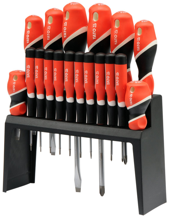 Набор магнитных отвёрток 18шт.S2/HRC58 YАТО (YT-25982)